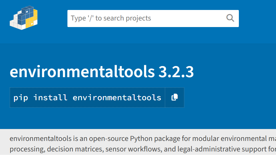 environmentaltools: An Open-Source Tool from the Barrier Project for Environmental Analysis